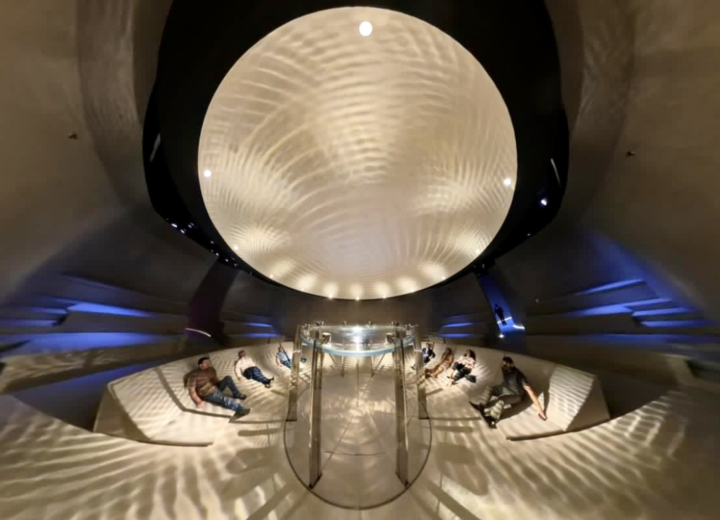 Sound and light meditation.